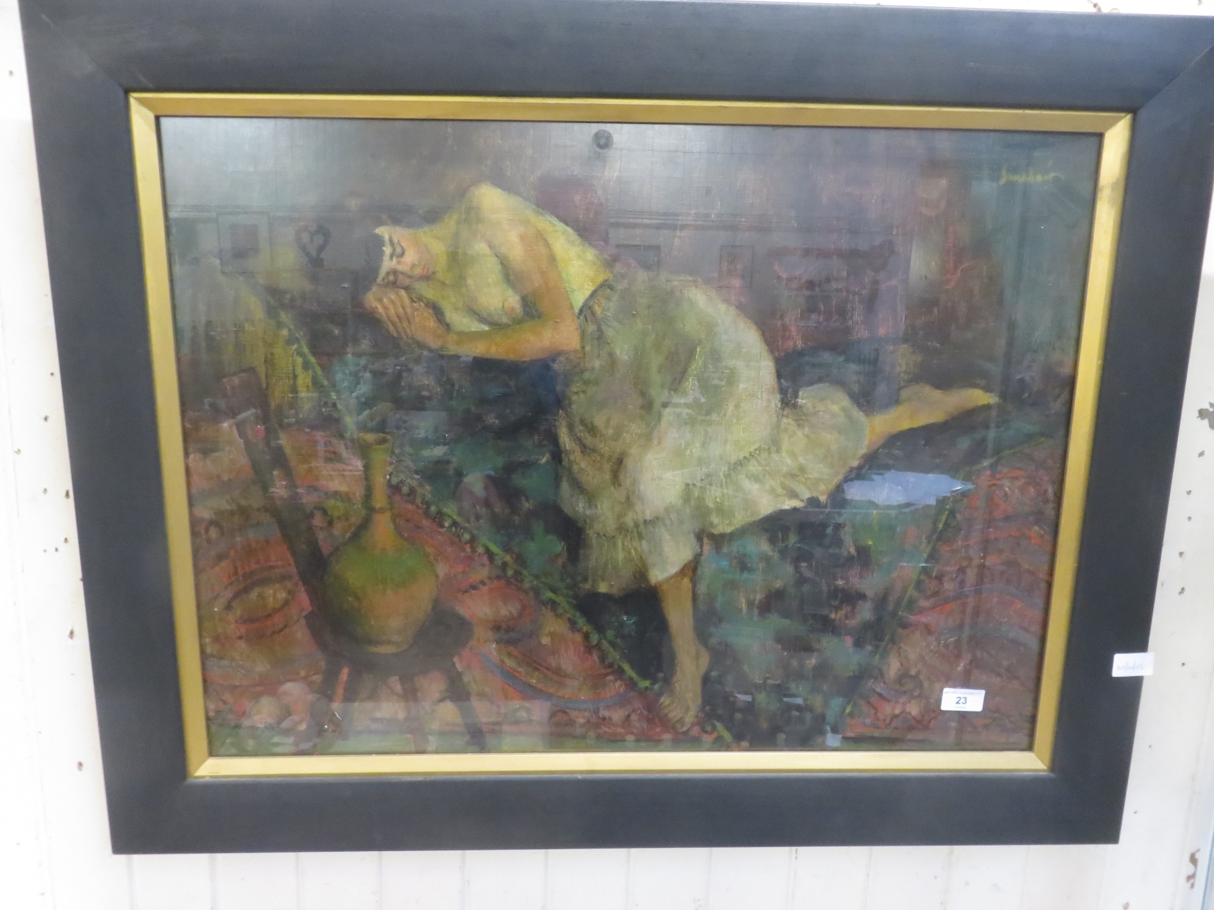 Artwork by Sinclair, Reclining Nude, Made of Oil Painting