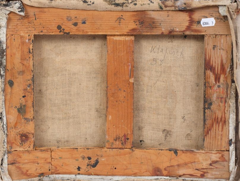 Artwork by Liliane Klapisch, Abstraction in black and green, Made of Oil on canvas