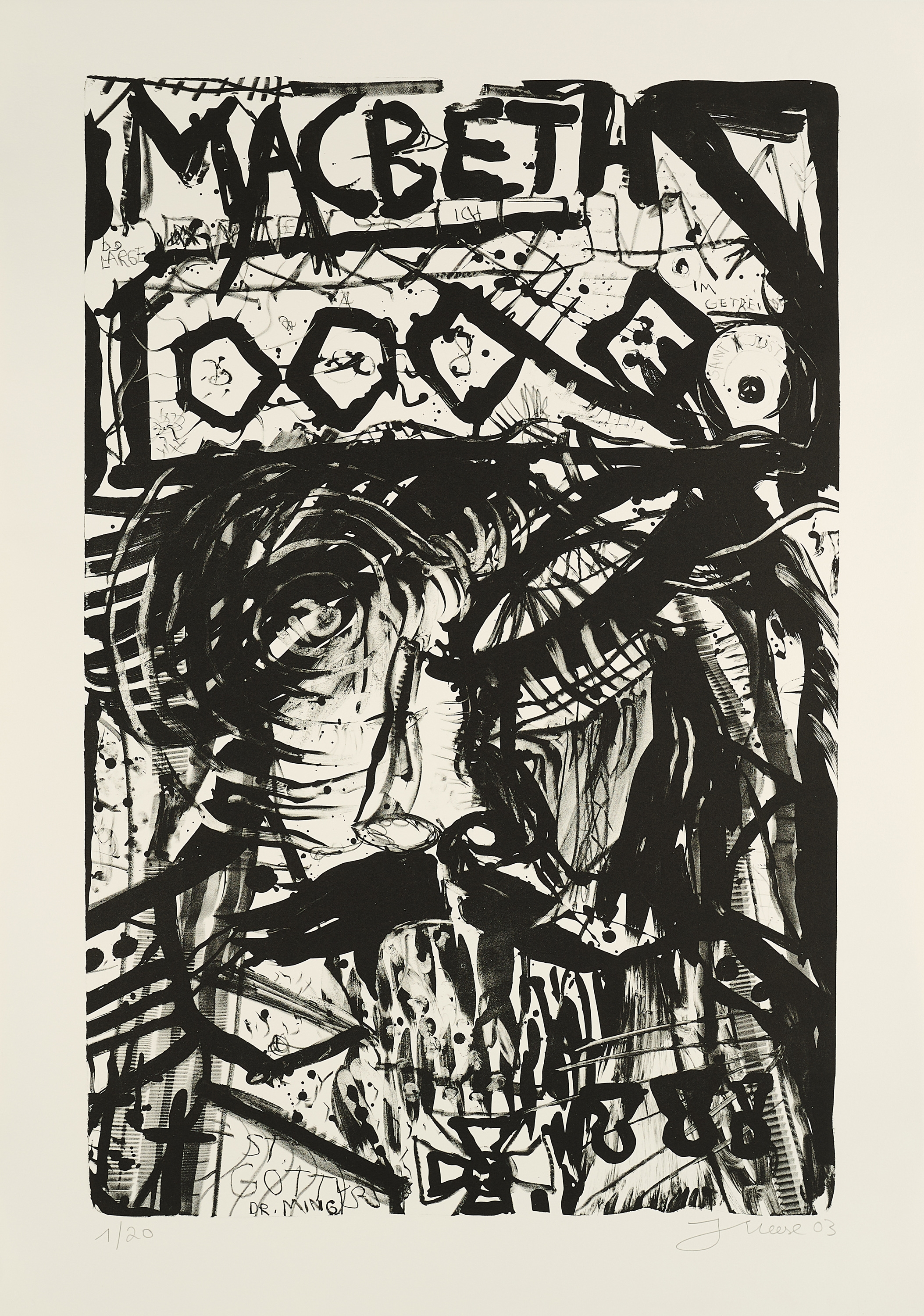 Artwork by Jonathan Meese, Dr. Sorcopp's Babymaul des Planktonahab, Made of Lithograph On Laid Paper