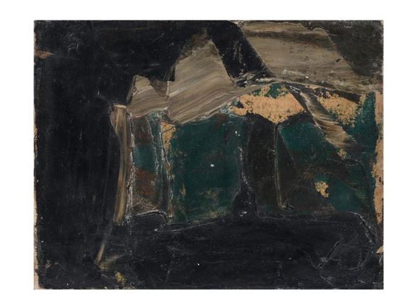 Abstraction in black and green - Liliane Klapisch