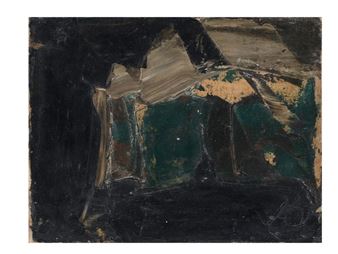 Abstraction in black and green - Liliane Klapisch