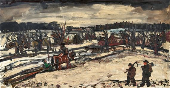 Landschaft (Winterliche Forstarbeit)