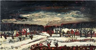 Winterdorf (Vorabend) - Leopold Häfliger