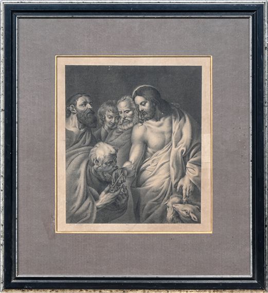 Jesus gives the keys of the Church to Peter by Peter Paul Rubens