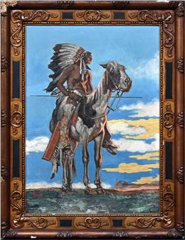 Indian on Horseback - Oscar Glas