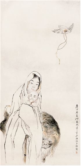 GUANYIN BESTOWING A CHILD - Shen Xinhai