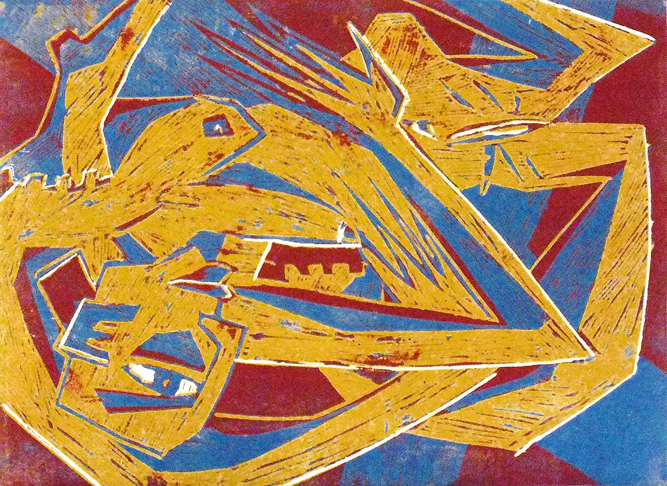 Artwork by Klaus Süss, Brot, Made of Hartfaserplatte