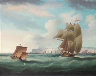 Shipping off the south coast - Thomas Buttersworth, Jr