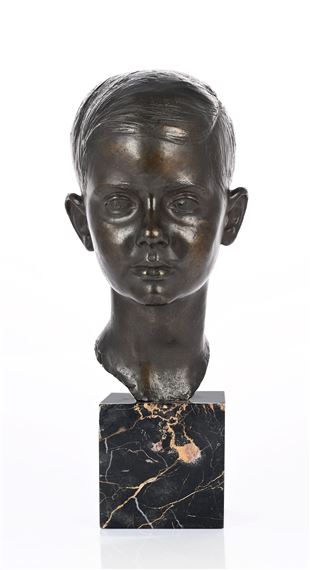 Portrait Bust of a Young Boy by Virgilio Audagna