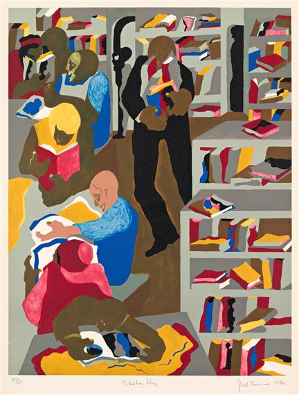 Schomburg Library by Jacob Lawrence, 1986