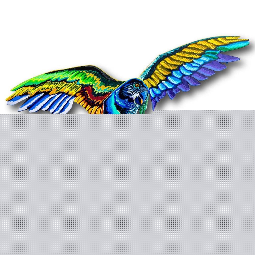 Artwork by Patricia Govezensky, Macaw, Made of Original Painting On Laser Cut Steel