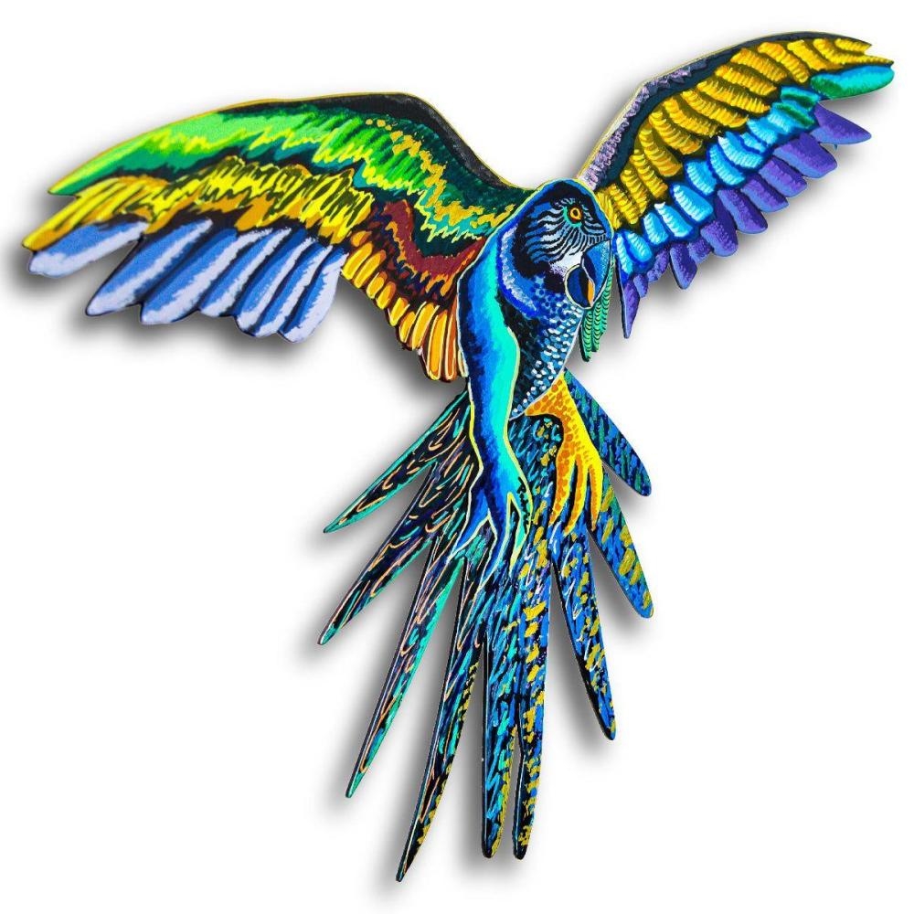 Artwork by Patricia Govezensky, Macaw, Made of Original Painting On Laser Cut Steel