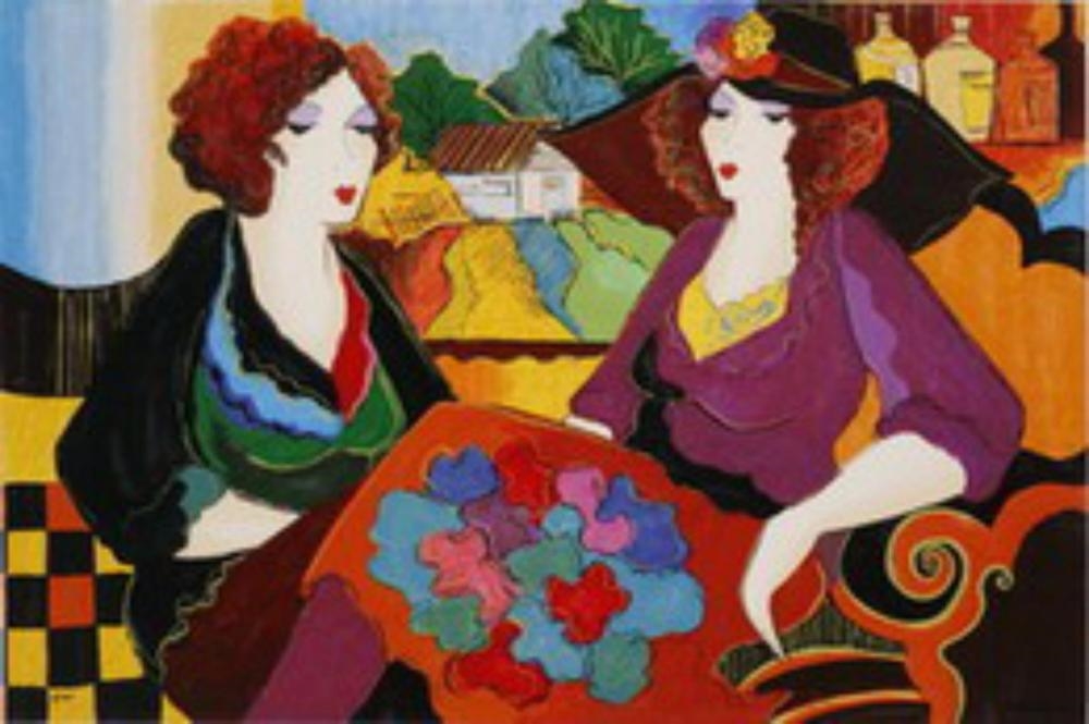 Artwork by Patricia Govezensky, Villa Saint Tropez, Made of Original Serigraph On Paper