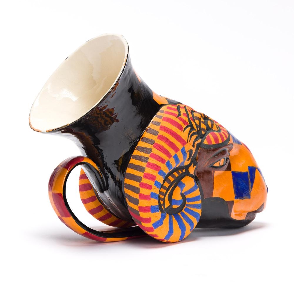 Artwork by Roberto Lugo, Untitled (Ryton Ram, Made of Glazed Stoneware