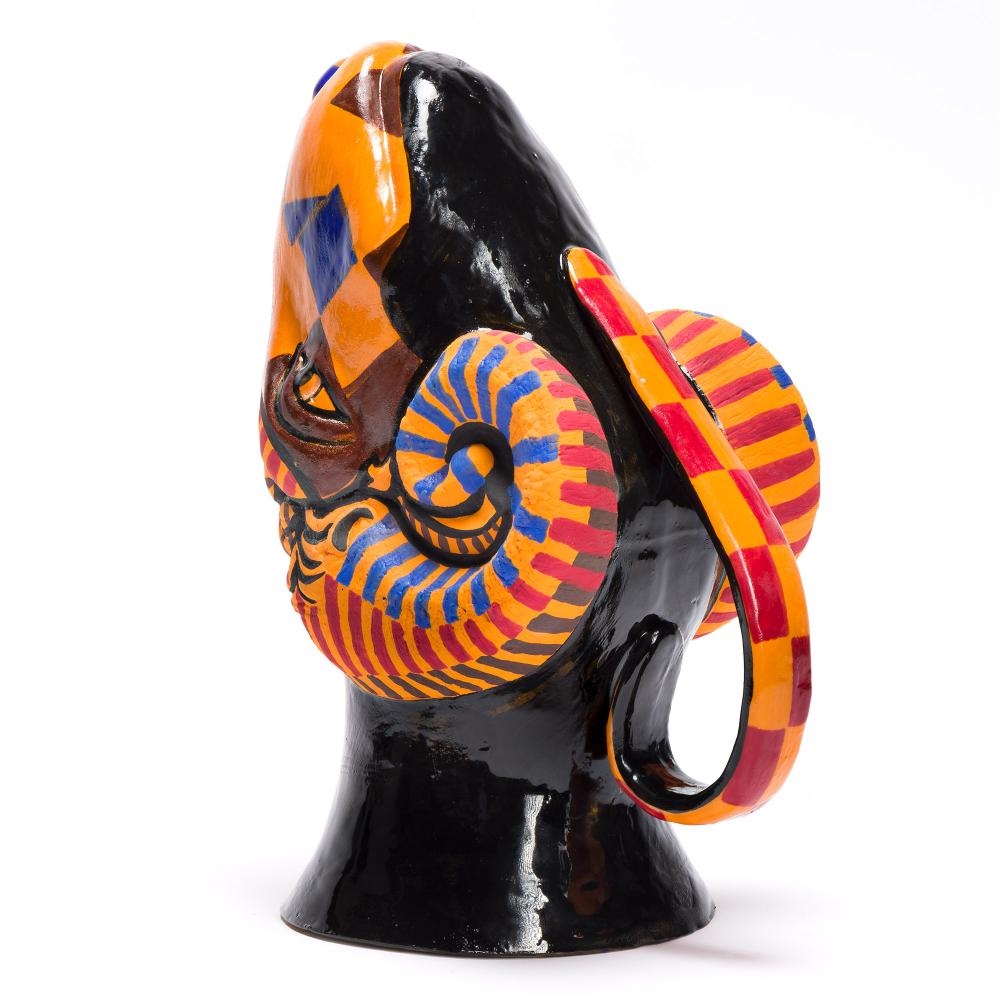 Artwork by Roberto Lugo, Untitled (Ryton Ram, Made of Glazed Stoneware