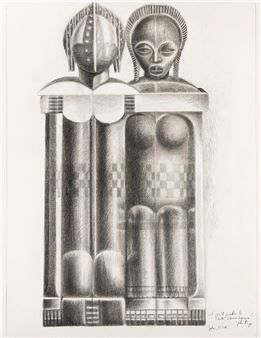 Untitled (Mural Study - John Biggers