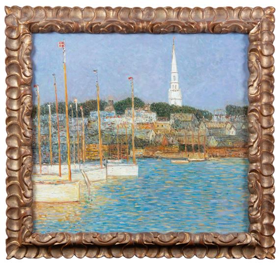 The South Ledges" and "Cat boats - Childe Hassam