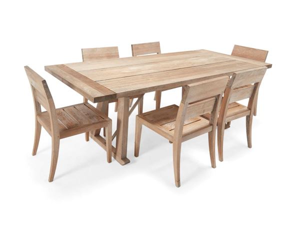 An outdoor dining set from the 'Great Outdoors' collection for Holly Hunt by Christian Liaigre, late 20th/early 21st century