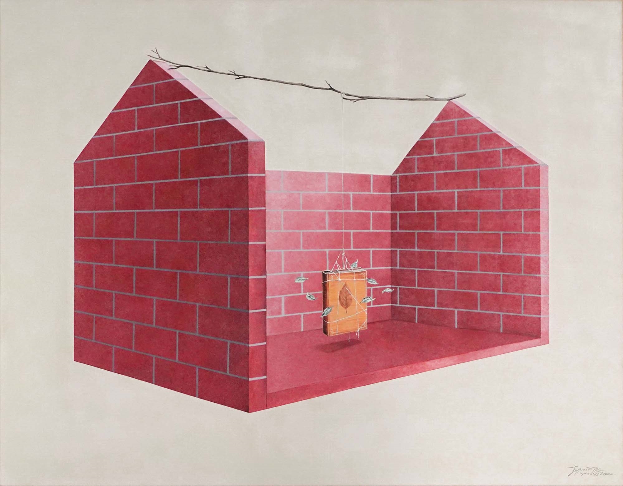 Artwork by Julnaidi MS, The Life of the Soul (Kehidupan Ruang Jiwa, Made of Acrylic On Canvas