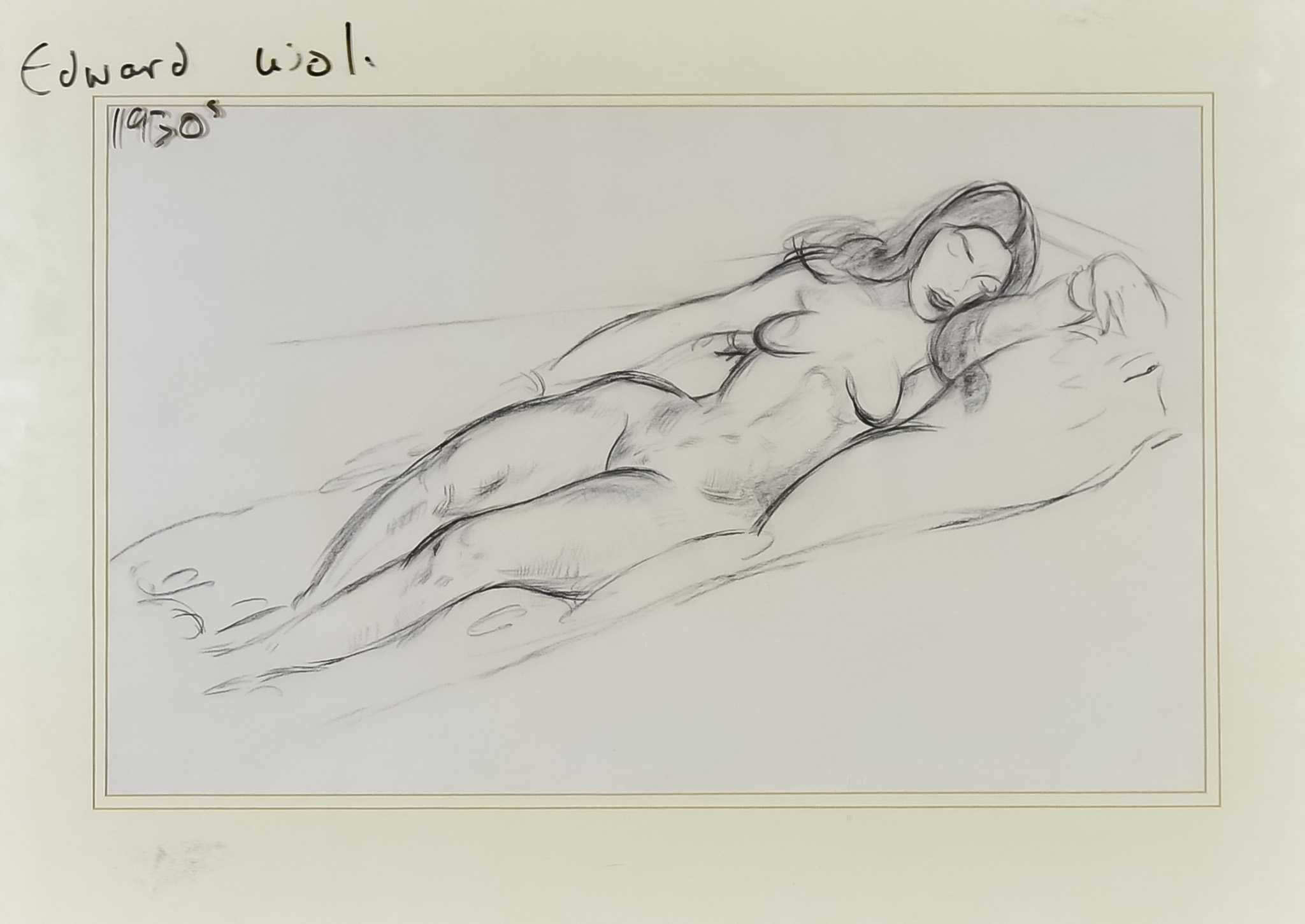 Edward Wolfe | Nude reclining lady with closed eyes (1981 - 1997 ...