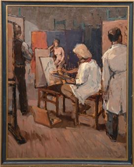 Im Atelier - Maurice Leclercq