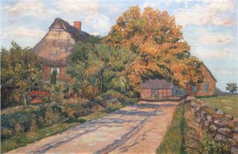 Herbstliches Bauerngehöft - Emmy Meyer