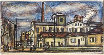 Před továrnou - Zdeněk Kazda