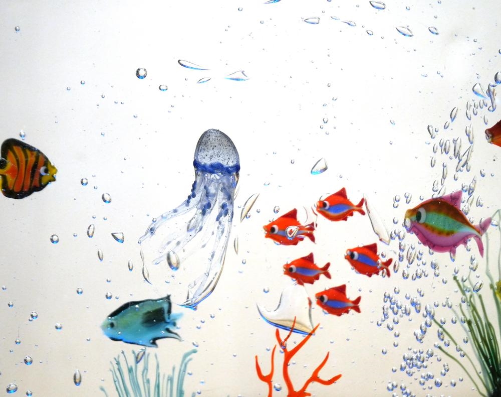 Elio Raffaeli | Large Elio Raffaelli Murano Art Glass Aquarium | MutualArt