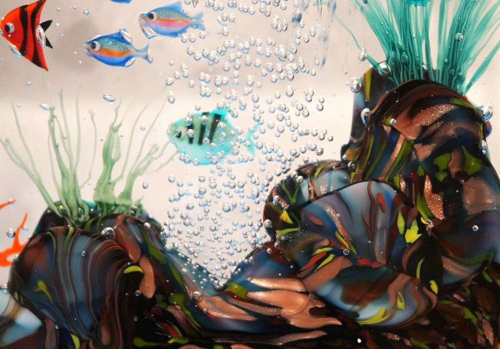 Elio Raffaeli | Large Elio Raffaelli Murano Art Glass Aquarium | MutualArt