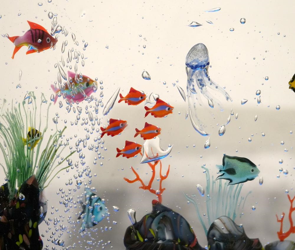 Elio Raffaeli | Large Elio Raffaelli Murano Art Glass Aquarium | MutualArt