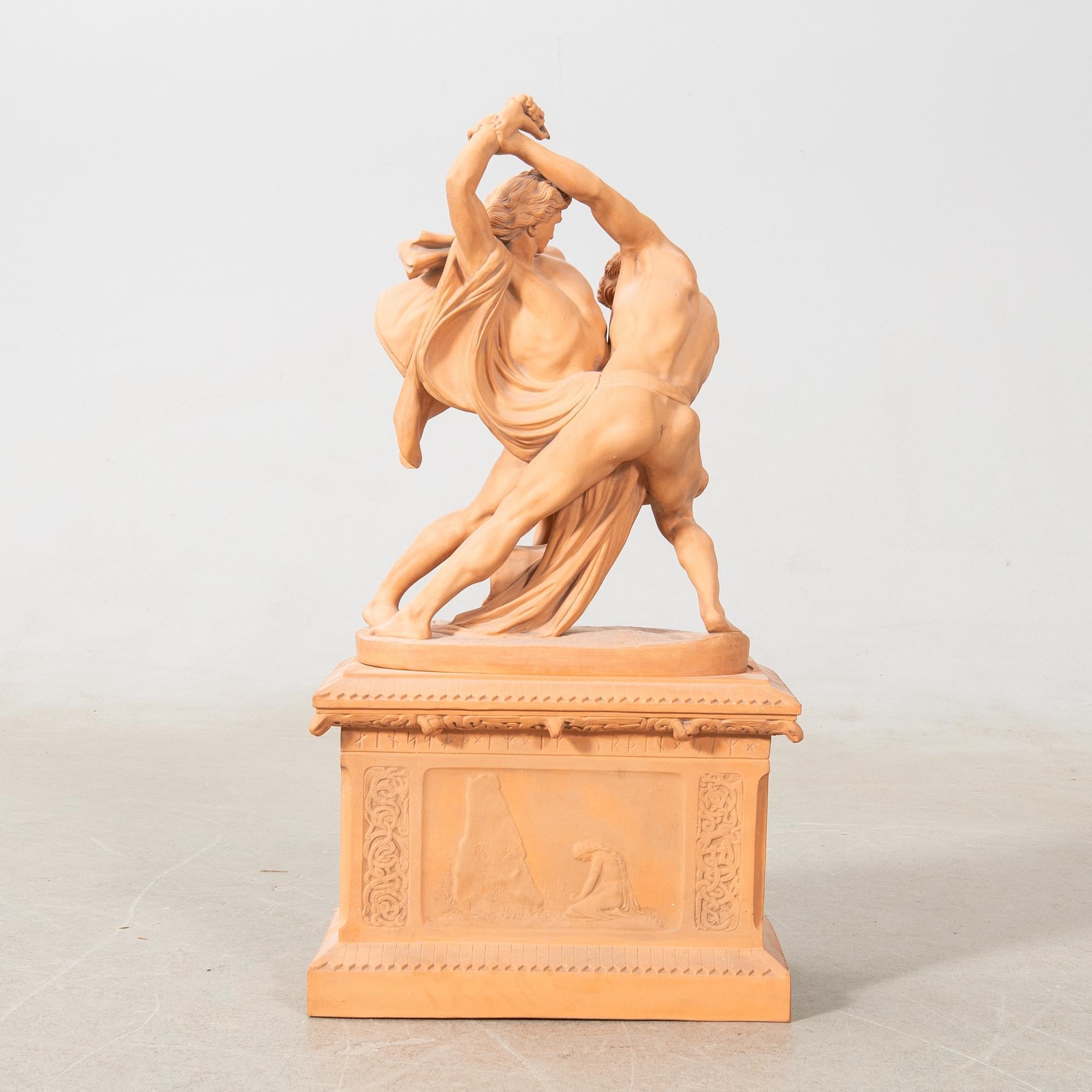 Artwork by Johann Peter Molin, Bältesspännarna, Made of Terracotta