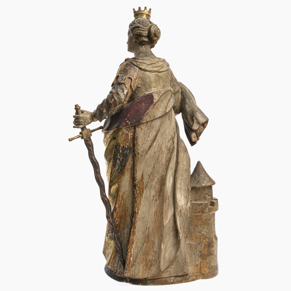 Artwork by German School, 18th Century, Saint Barbara, Made of Lime Wood