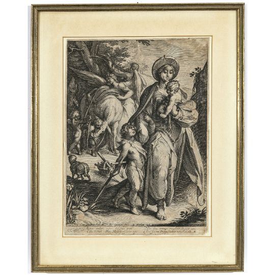 Rest on the Flight into Egypt - Jacob Matham