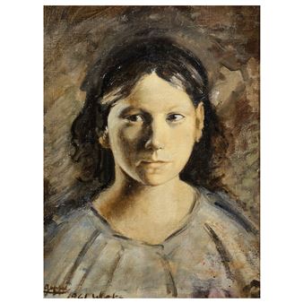 RITRATTO DI FANCIULLA - Roman School, 20th Century