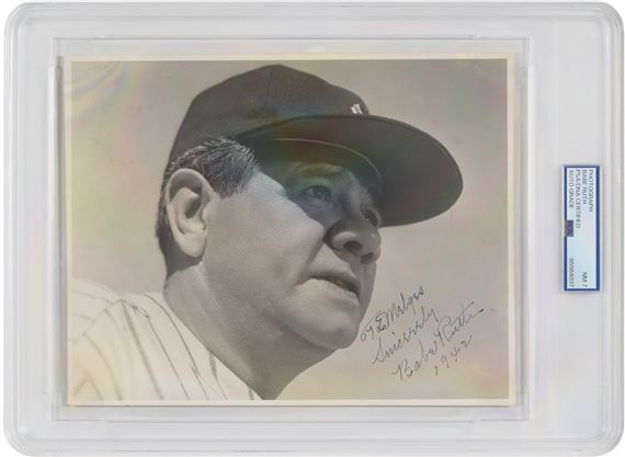 Babe Ruth | SUPERB BABE RUTH AUTOGRAPHED 8”X10” PHOTOGRAPH (PSA/DNA 7 ...