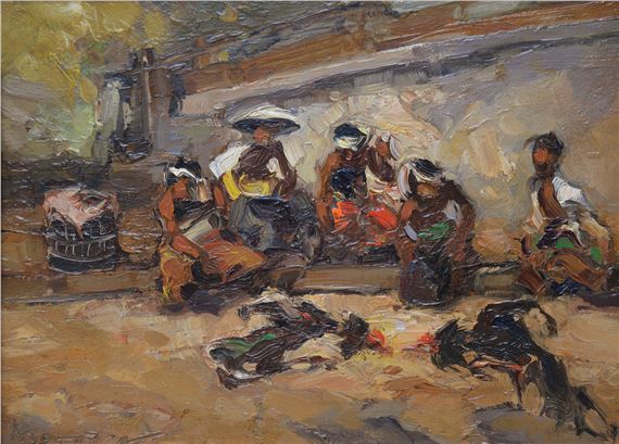 Hanengevecht, Bali - Gerard Pieter Adolfs