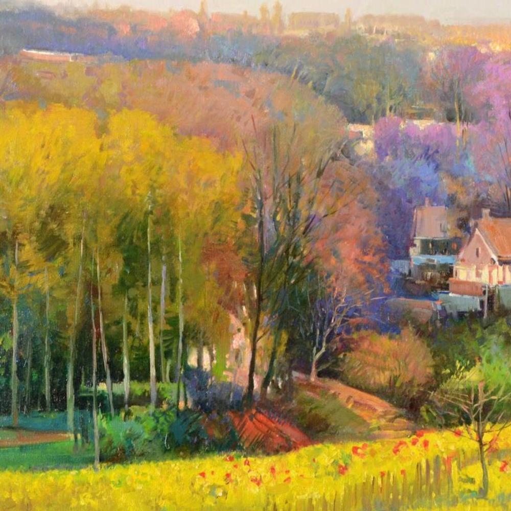 Artwork by Ming Feng, Golden Valley, Made of Oil On Canvas