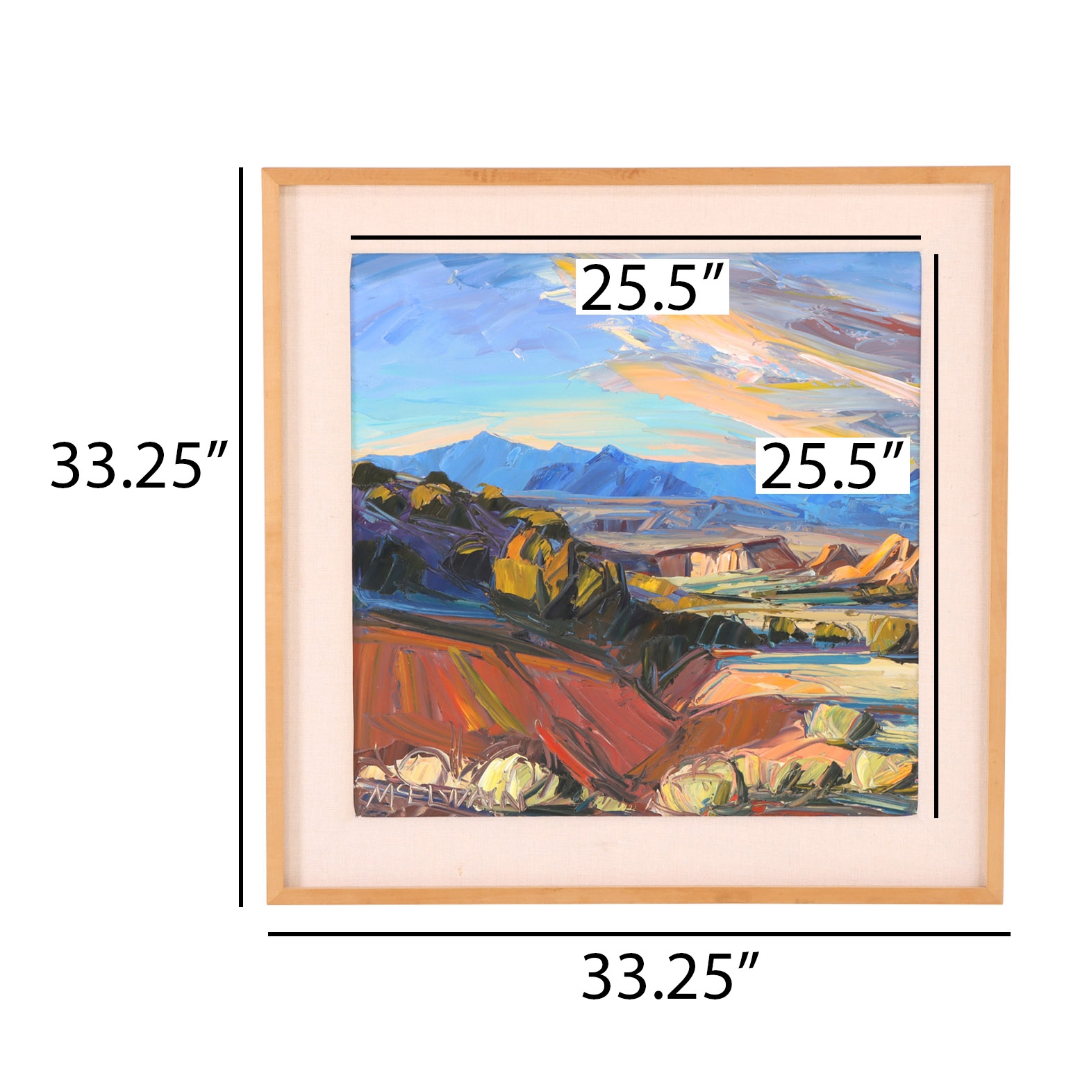 Artwork by Louisa McElwain, Badlands, Sundown, Made of Oil On Canvas