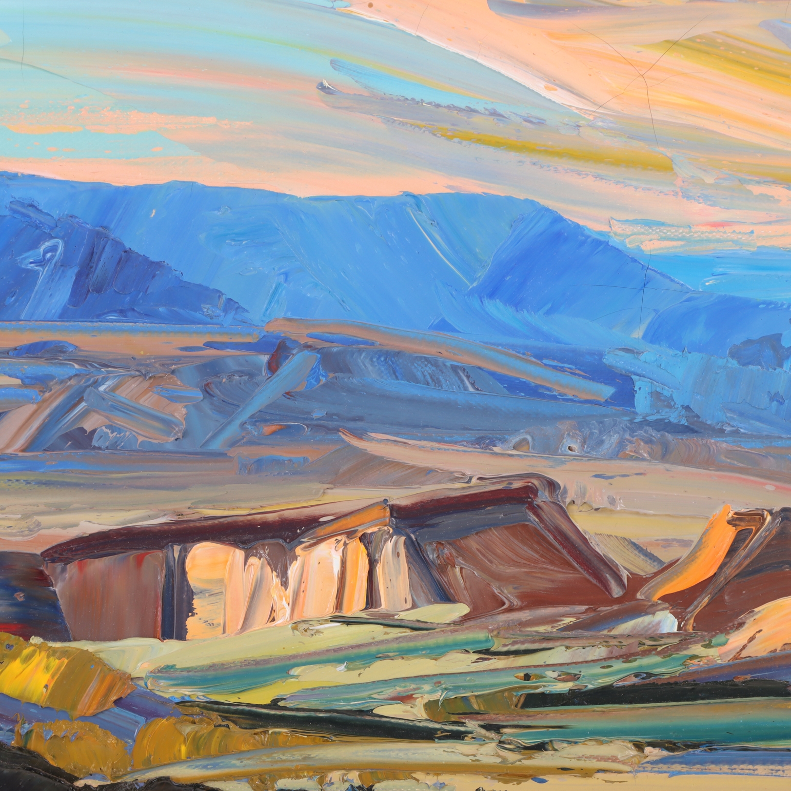 Artwork by Louisa McElwain, Badlands, Sundown, Made of Oil On Canvas