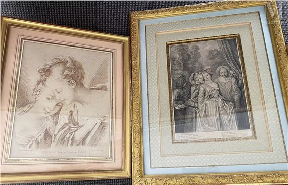 Lot de deux gravures - F. Boucher