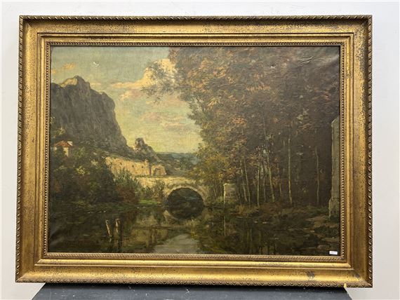 "Paysage d'automne sur l'Alzette" - Nestor Cambier