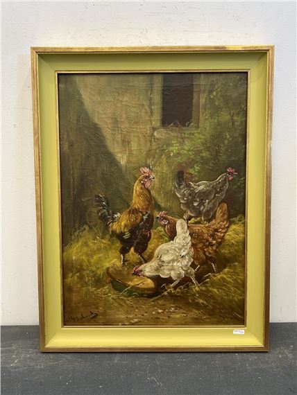 "Trois poules et un coq" by Henry Schouten