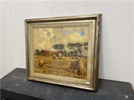 ' Au temps des moissons' by Eugène Calberg