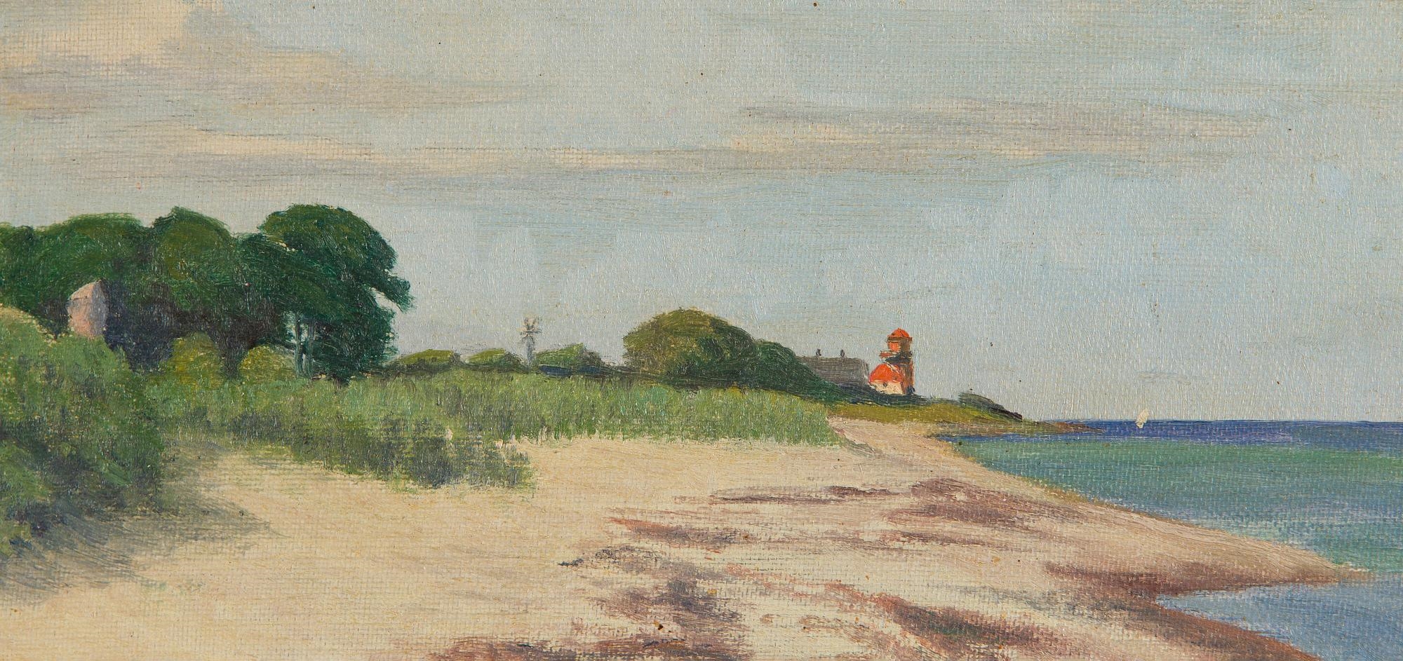 Artwork by Venny Soldan-Brofeldt, Beach Scene, Made of Oil On Canvas