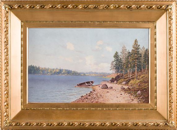 Boat by the beach - Eugen Taube