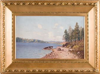 Boat by the beach - Eugen Taube