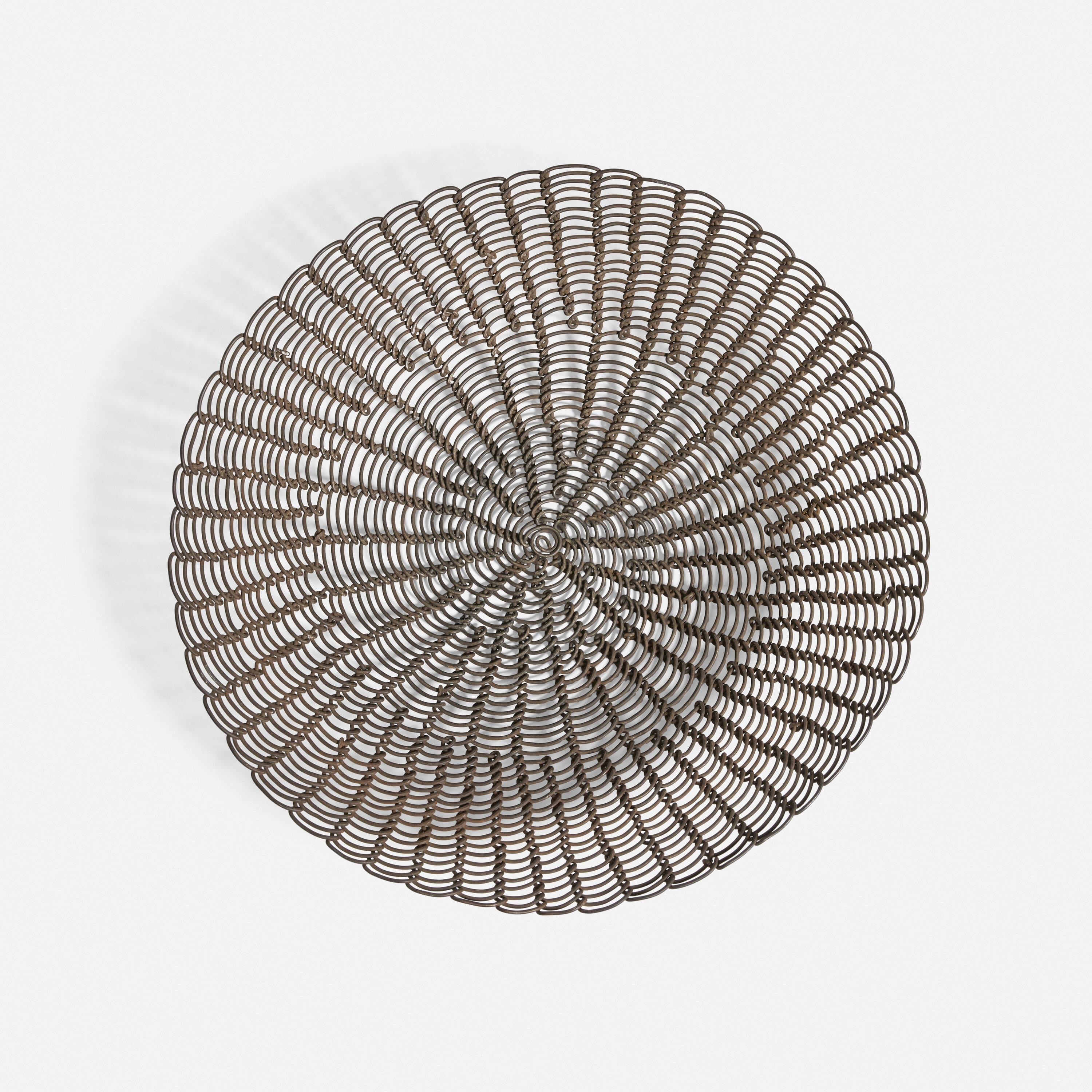 Artwork by Tohono O'Odham, Dish Dish, Made of Woven Steel Bailing Wire