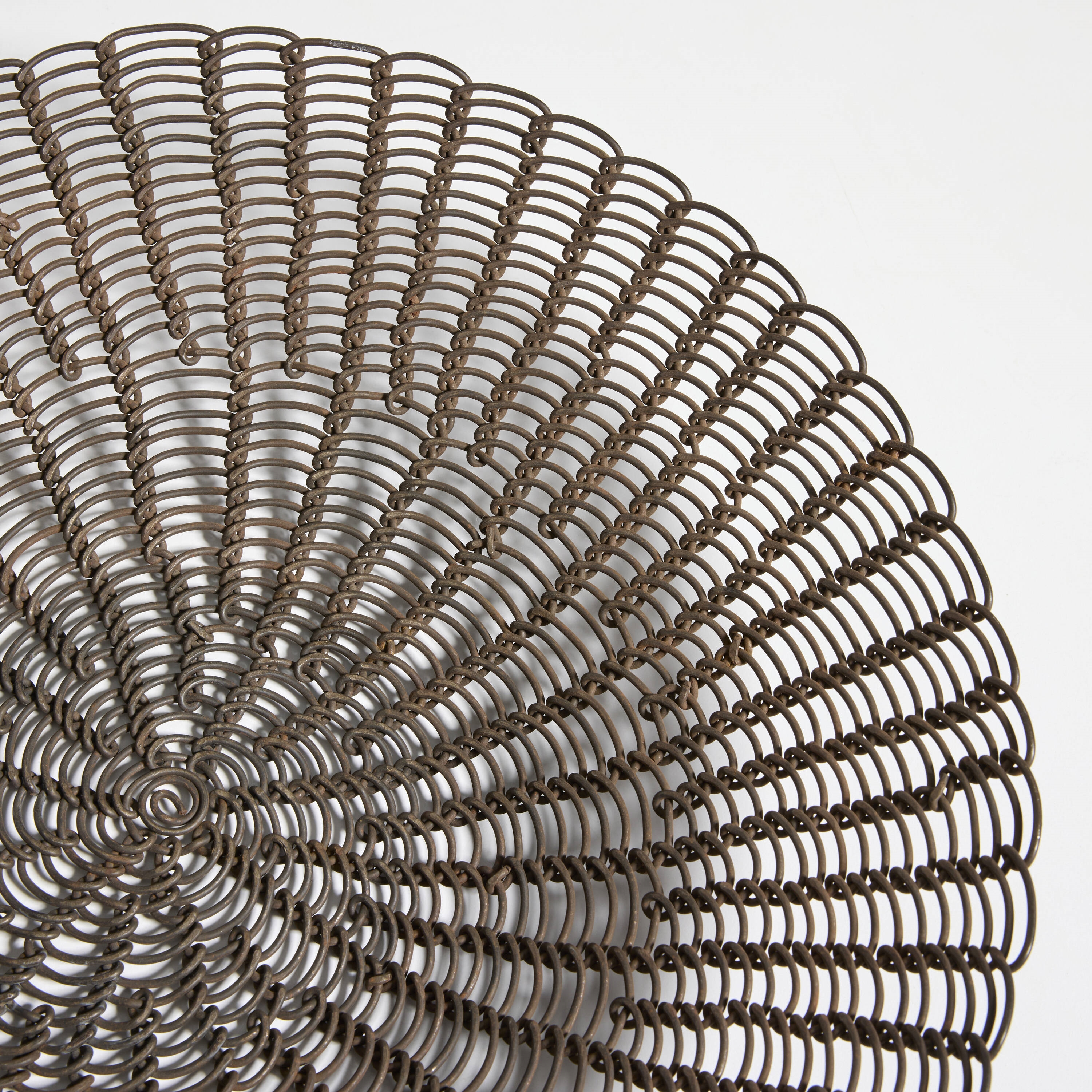 Artwork by Tohono O'Odham, Dish Dish, Made of Woven Steel Bailing Wire