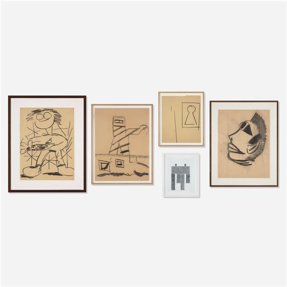 Untitled (Wristwatch), Untitled (Giant), Untitled (Keyhole), Untitled (Double Run), and Untitled (Punk - Joe Bradley