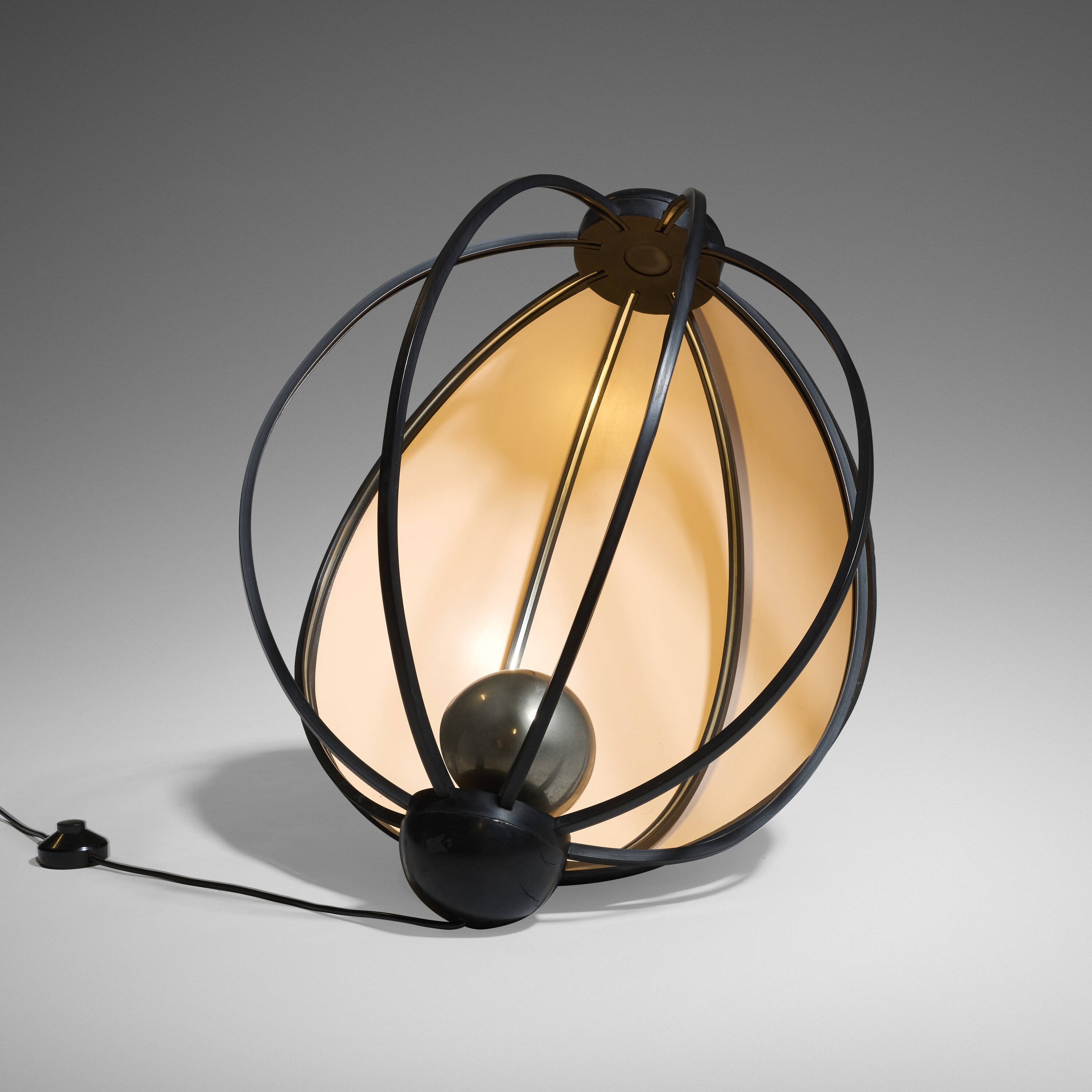 Artwork by Gae Aulenti, Signa lamp, Made of plastic, steel, chrome-plated steel